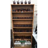 7 shelves of Grayshott café table ware including salt and pepperpots etc.