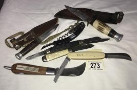 A quantity of penknives etc.