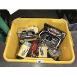 A box of playworn and boxed Diecast including Corgi, Matchbox etc.