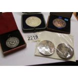 5 various medallions including Victorian,
