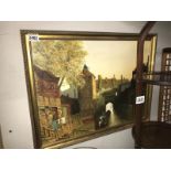 An oil painting on board of Lincoln's Glory Hole signed and dated P Stephenson 1991 (after the