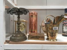 A quantity of interesting brass and copperware