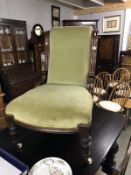 A Victorian mahogany framed nursing chair