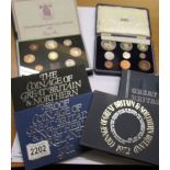 A quantity of UK coins sets.