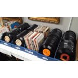 A larger collection of single 45 rpm records