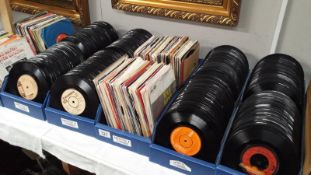 A larger collection of single 45 rpm records