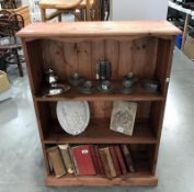 A pine bookcase