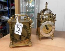 2 20th century lantern clocks.