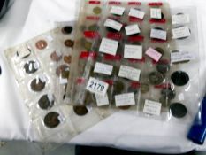 5 folders of coins including pressed 3d old tokens including some rare dates.