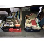 1 box and 1 small suitcase of various books