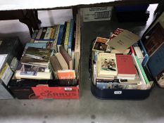 1 box and 1 small suitcase of various books