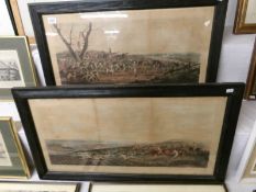 A pair of framed and glazed hunting prints entitled 'The Chase' and 'The Death',