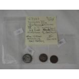 A William III sixpence, 2 William IV sixpences, 2 Victorian 4d pieces,