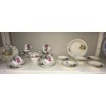 A Royal Vale tea set and Crinoline lady fruit set