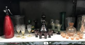 A quantity of glassware including drinks sets etc.