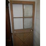 An old door (no glass panels).