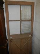 An old door (no glass panels).