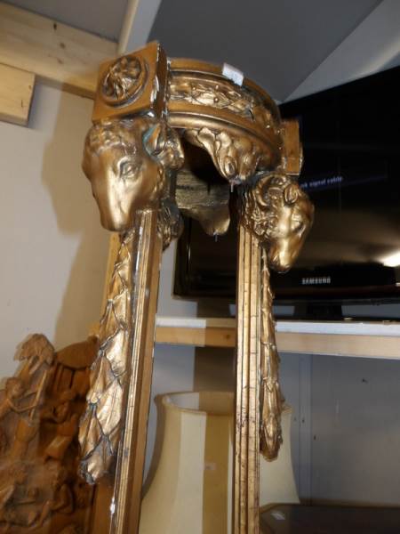 An 18th century gilt wood torchere, a/f. - Image 3 of 3