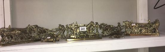 A quantity of brass farming themed letterbox etc.