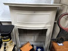 A painted fire surround