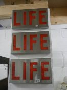 3 'Life' signs.