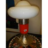 A designer table lamp.