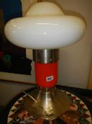 A designer table lamp.