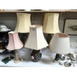 5 table lamps