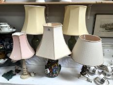 5 table lamps