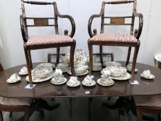 Approximately 55 pieces of Johnsons Indian Tree tea and dinnerware