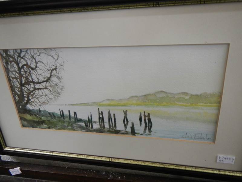 2 watercolours of scenes on the Isle of Wight, signed Chris Eccleston. - Image 3 of 3