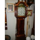 A mahogany cased 8 day Grandfather clock, marked W Young, Dundee.