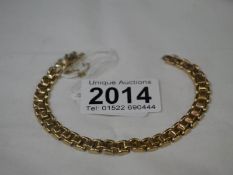 A 9ct gold bracelet a/f, approximately 10 grams, hall mark worn,