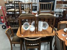 A 1960's dining table & 6 chairs