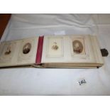 A mid 19th century French photo album including photographs of Charbonnier family, religious etc.