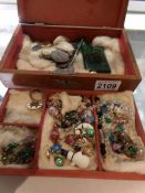 A jewellery box and contents.