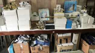 A large quantity of new/old stock ceiling and wall spot lights etc.