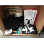 A Canon scanner and an Acer monitor