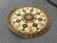 A circular rug (Approximate diameter 144cm)