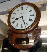 A mahogany wall clock, Mansell, Lincoln.