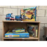 A quantity of Thomas Tank train sets by Hornby, Tomy etc.