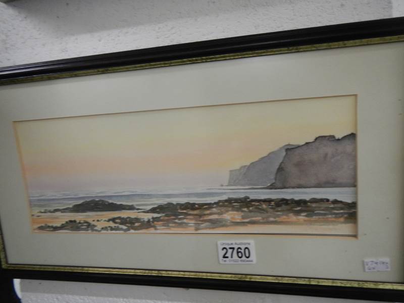 2 watercolours of scenes on the Isle of Wight, signed Chris Eccleston. - Image 2 of 3