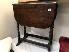 A small oak gateleg table