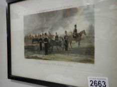 A fine Ackermanns 'Military Scraps' engraving 'Royal Artillery Field Battery in Action'. Image 18.