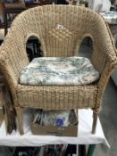 A lloyd loom style chair