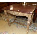 An Italian red marble top giltwood 19th century table.
