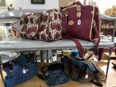 6 handbags (some new) including Kipling cross over body bag with Monkey