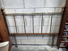 A brass headboard