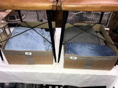 2 boxes of assorted jeans, trousers and shorts including Ben Sherman, Voi etc.