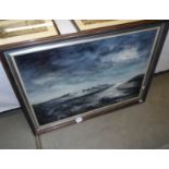 A Brian Mason oil on canvas painting of Gibraltar point signed B. Mason.